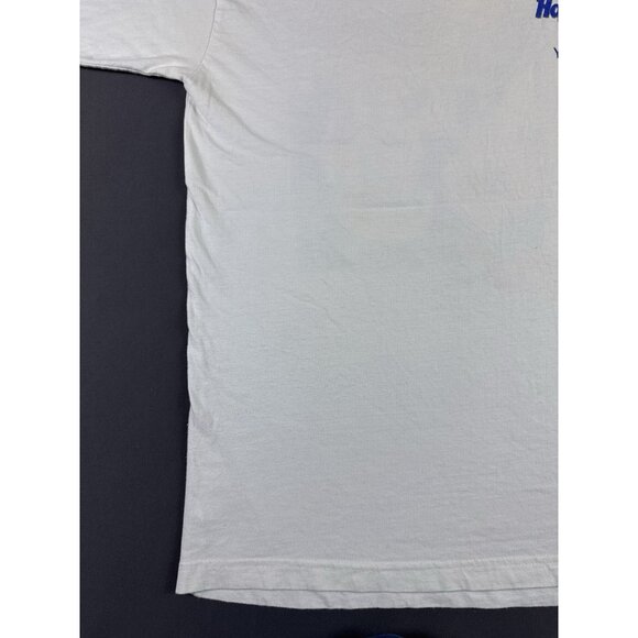 Rare Vintage 90s Hard Rock Cafe Port Of Rock Art Guitar White XL Shirt Music Tee - Picture 9 of 13